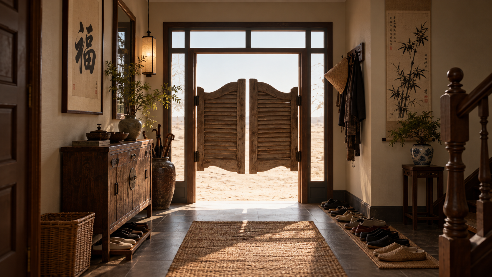 The entrance